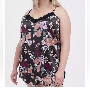 Torrid 4 Stretch Satin Lingerie Pajamas Set Top/Bottom